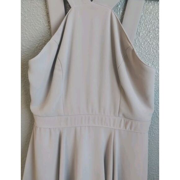 Lulu's Forevermore Gray Halter Skater Dress Size XSmall - Picture 8 of 16